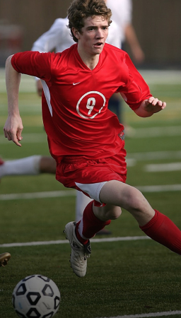 Footbaleur en rouge